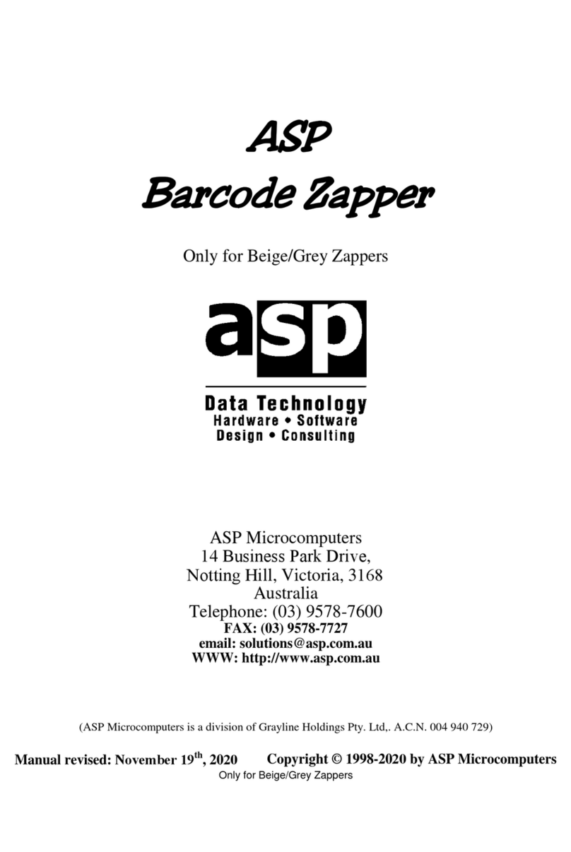 ASP Barcode Zapper User manual
