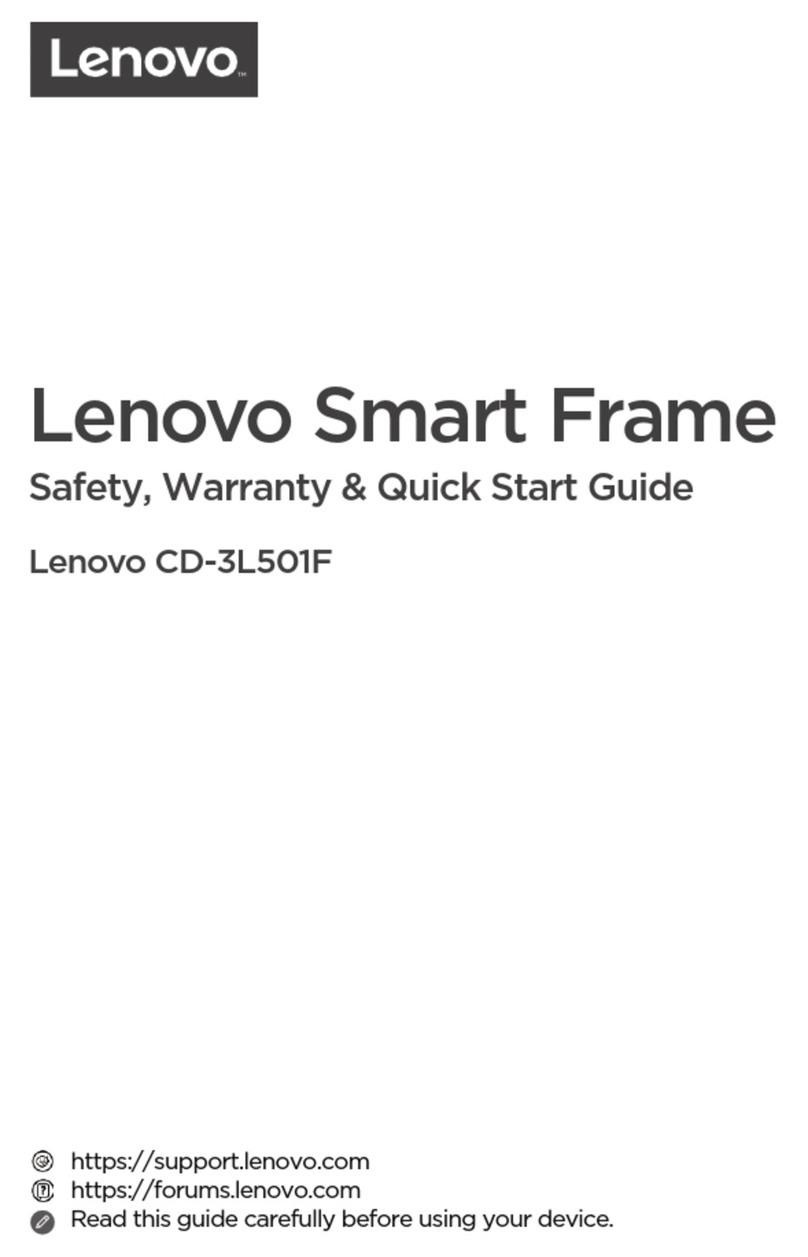Lenovo Smart Frame CD-3L501F Safety, warranty & quick start guide