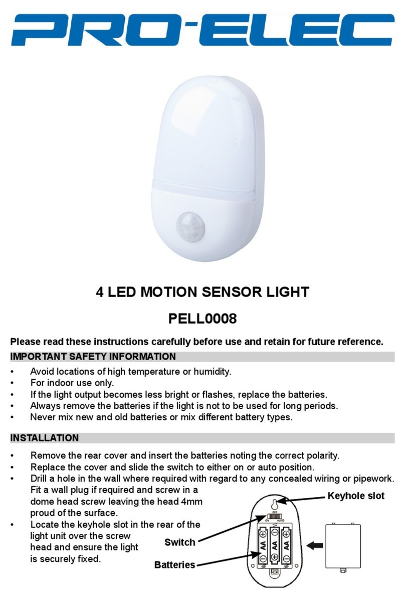 Pro-Elec PELL0008 User manual