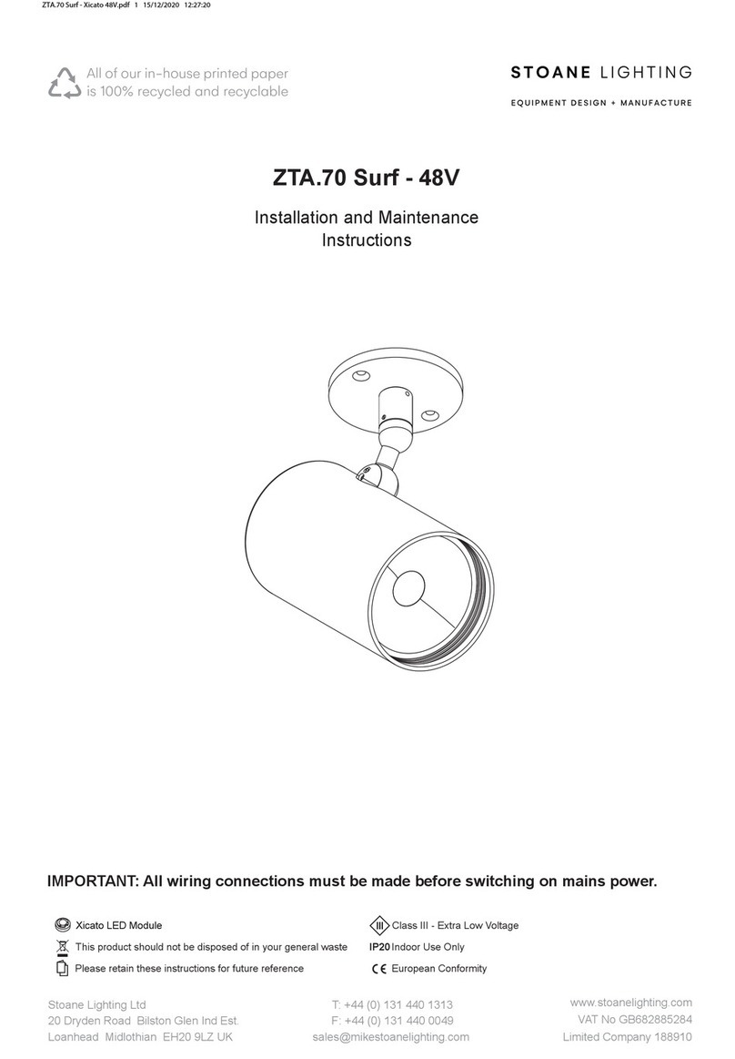Stoane Lighting ZTA.70 Surface Installation and maintenance instructions