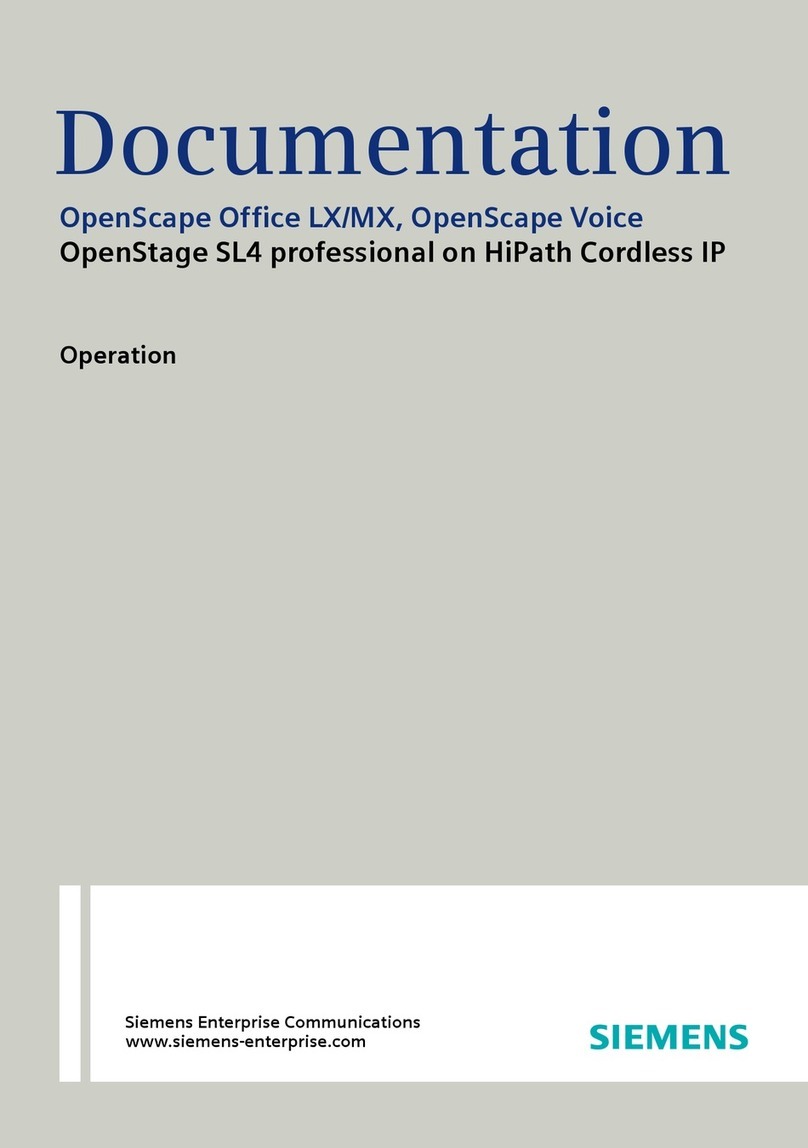 Siemens OpenStage SL4 professional Documentation