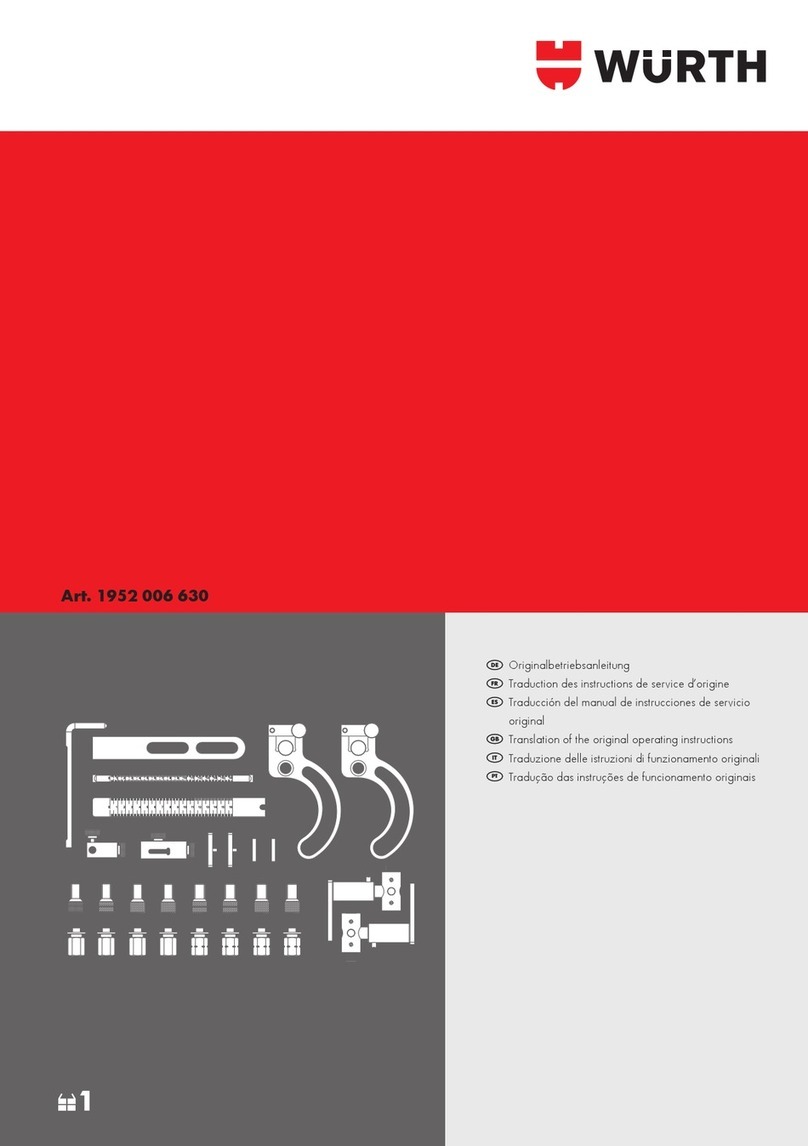Würth 1952 006 630 Translation of the original operating instructions
