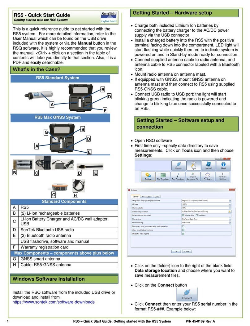 SonTek RS5 quick start guide SonTek RS5 quick start guide