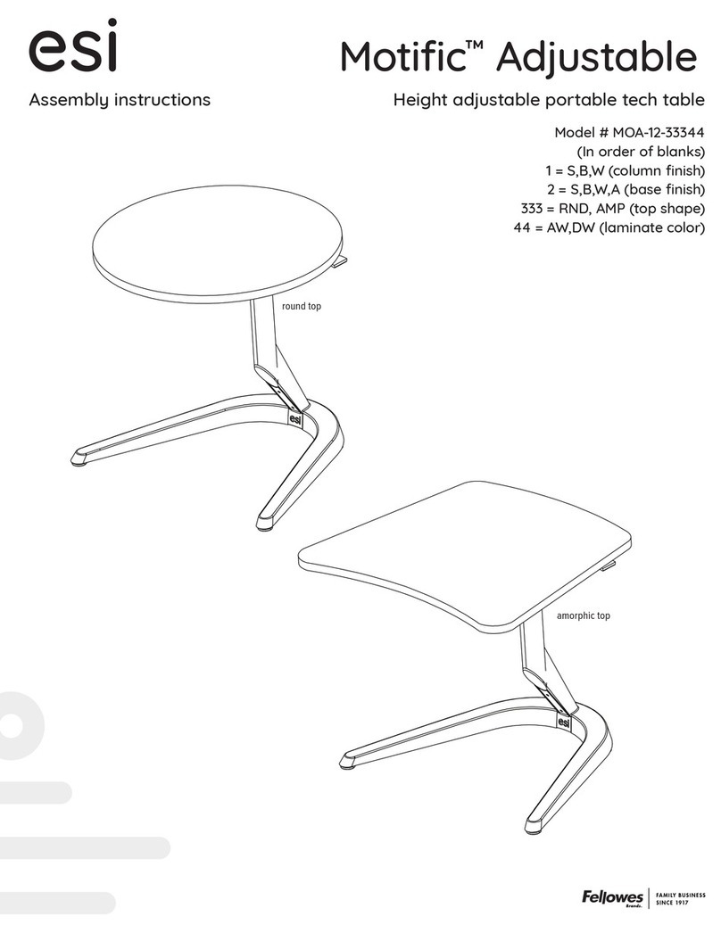 Fellowes esi Motific  Adjustable MOA-12-33344 User manual