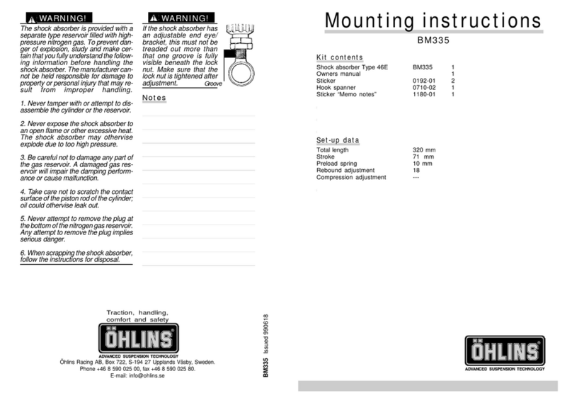 Ohlins BM335 Mounting instructions