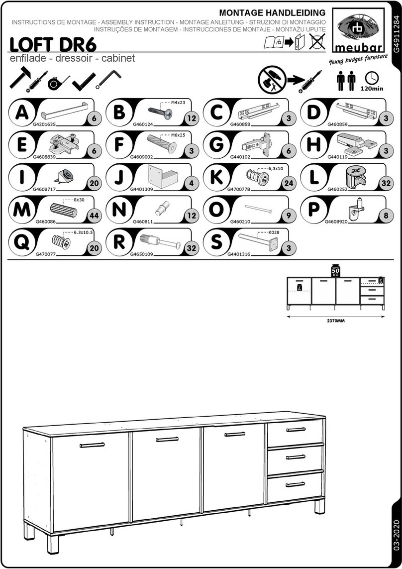 meubar LOFT DR6 Assembly instruction