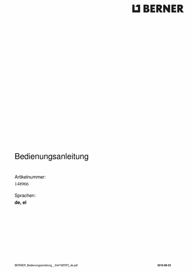 Berner 148966 Operating	 instruction