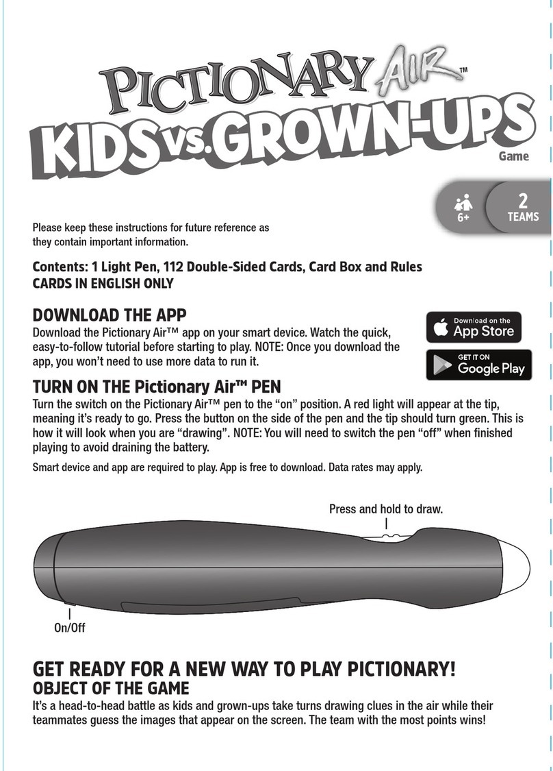 Mattel Pictionary Air Kids VS. Grown-Ups User manual