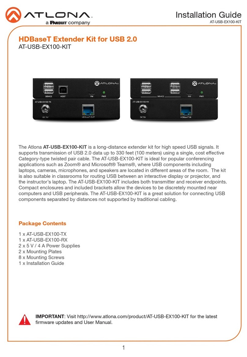 Panduit ATLONA AT-USB-EX100-KIT installation guide