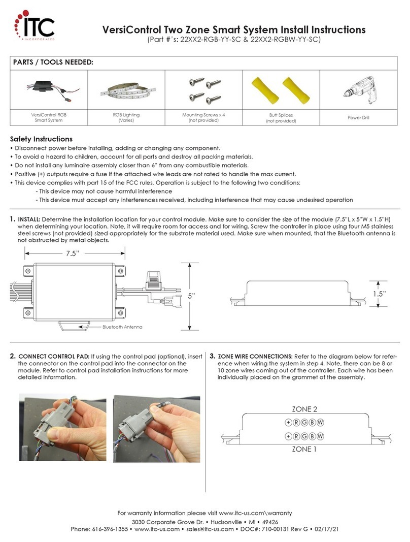 ITC VersiControl Smart System Install instructions