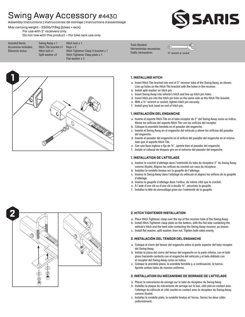 Saris 4430 Assembly instructions