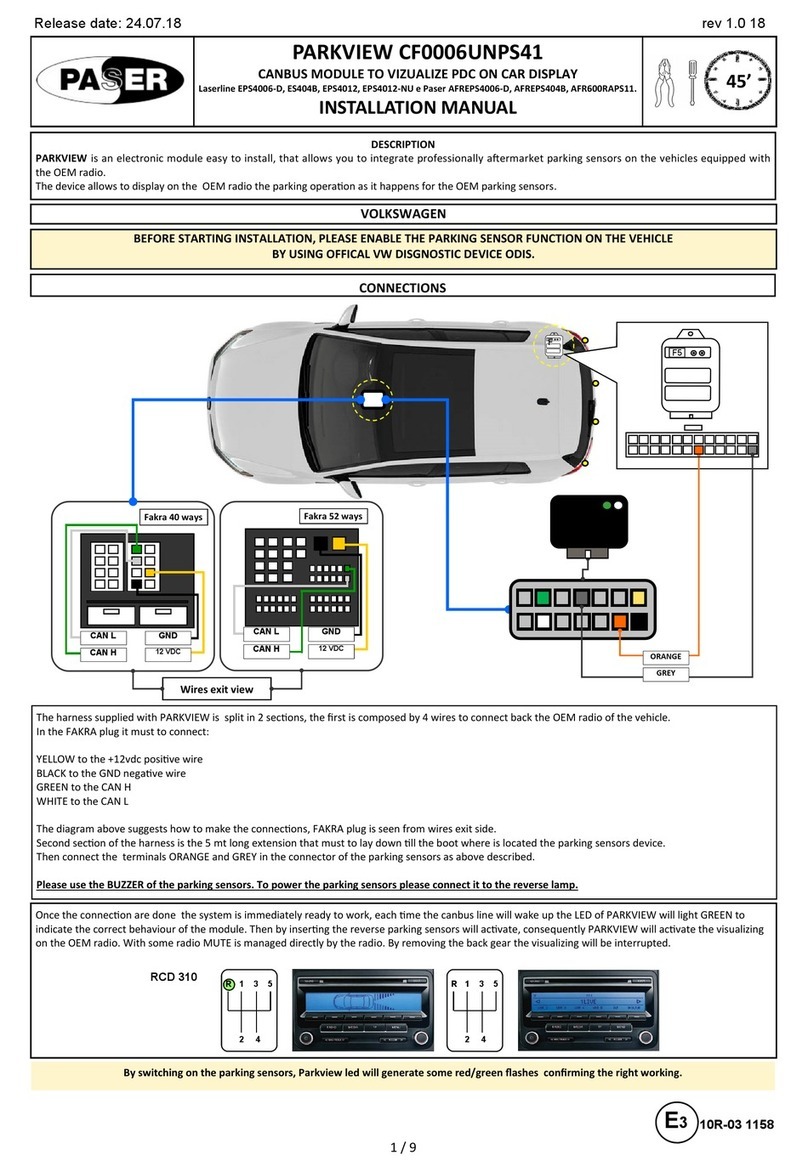 Paser PARKVIEW CF0006UNPS41 User manual