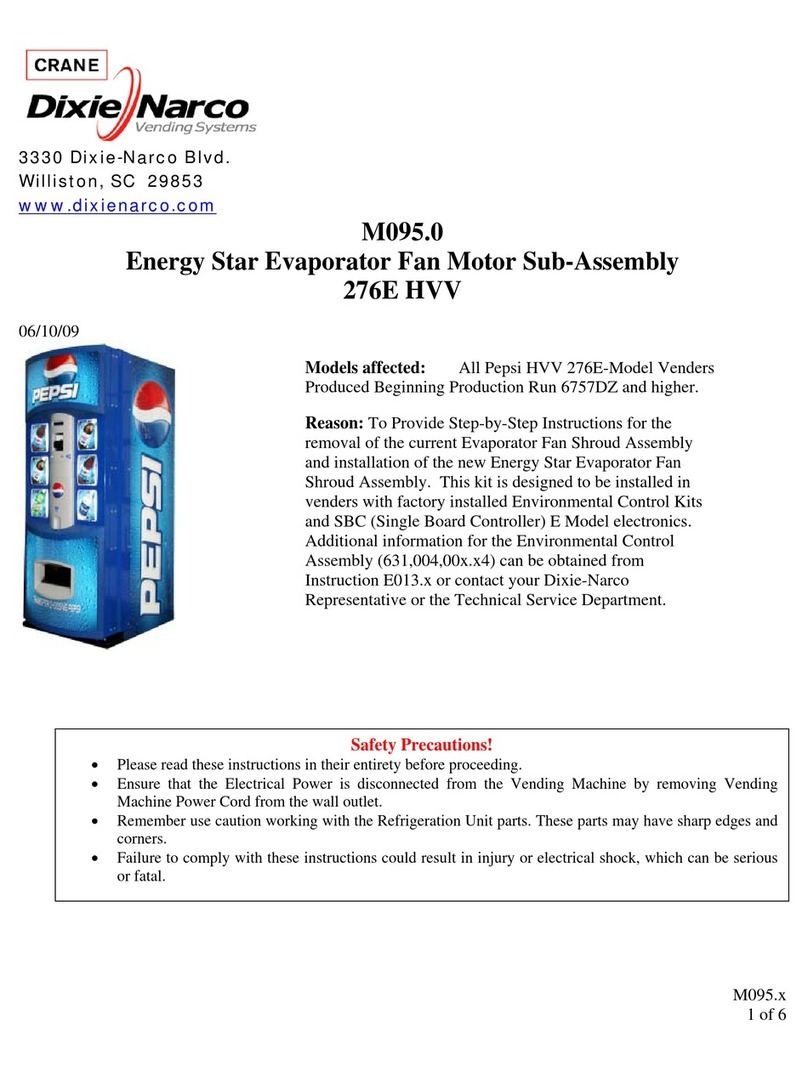 Dixie Narco HVV 276E User manual