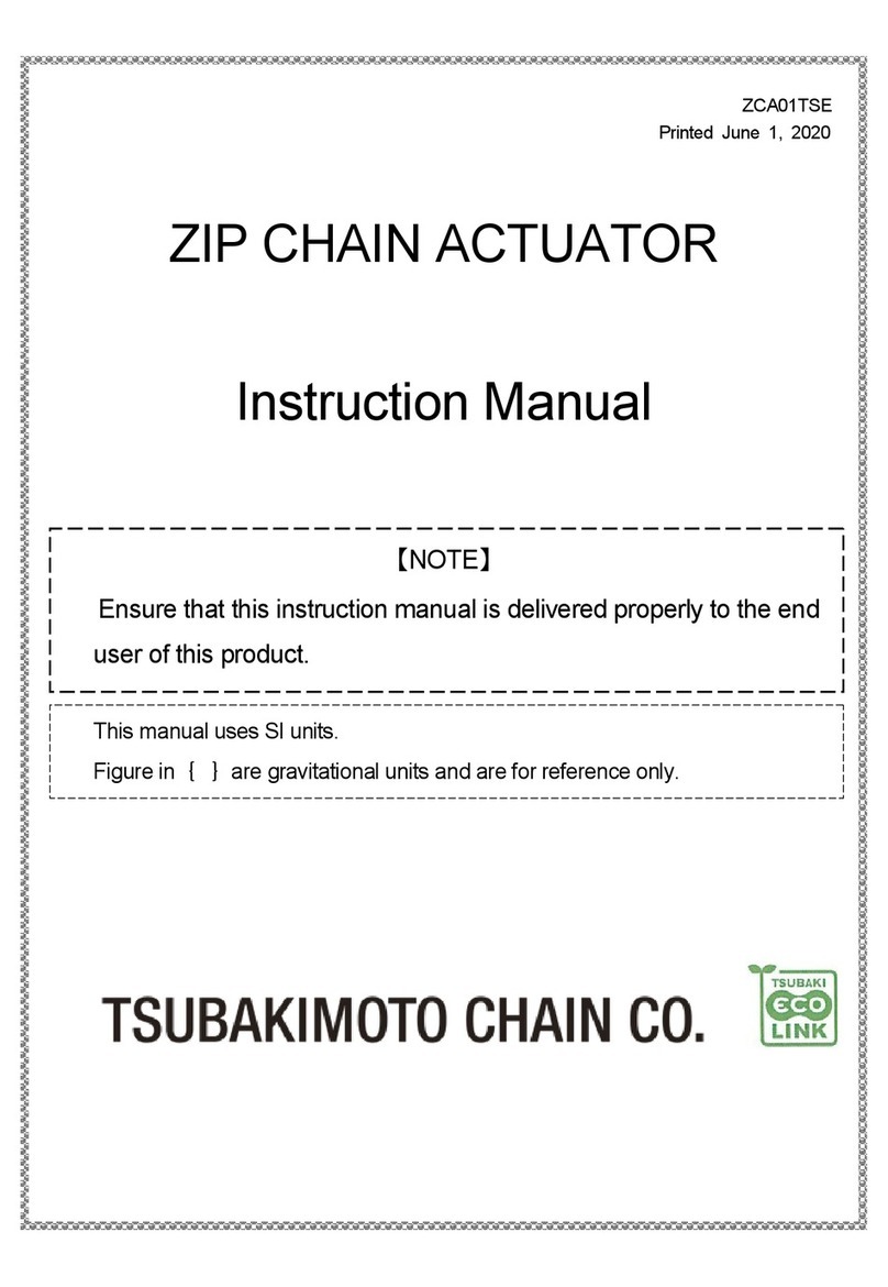 Tsubaki ZIP CHAIN ACTUATOR ZCA25 instruction manual