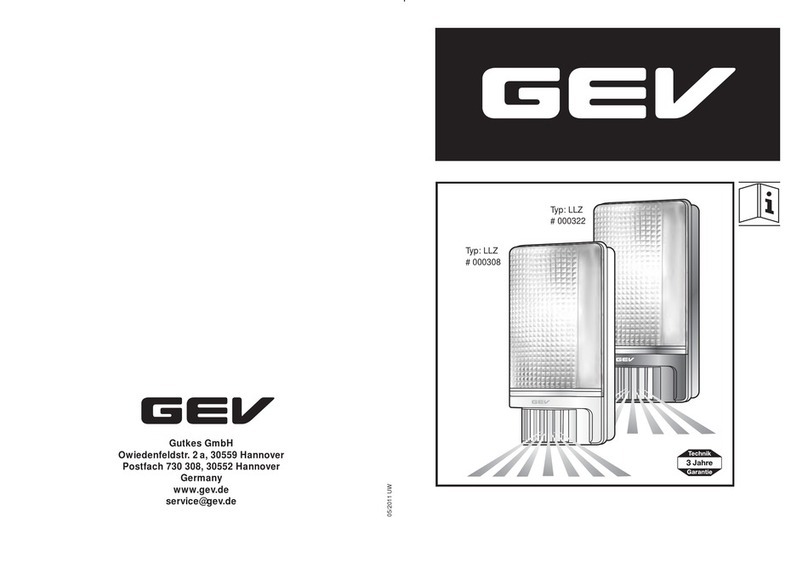 GEV LLZ 000322 User manual