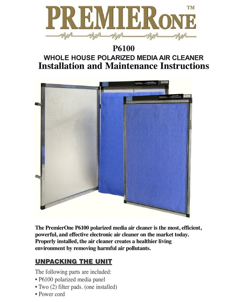 PremierOne P6100 Installation and maintenance instructions