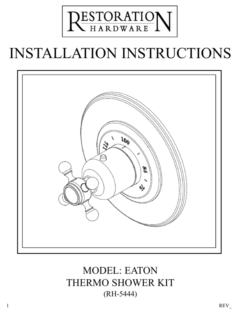 Restoration Hardware EATON THERMO SHOWER KIT installation instructions Restoration Hardware EATON THERMO SHOWER KIT installation instructions