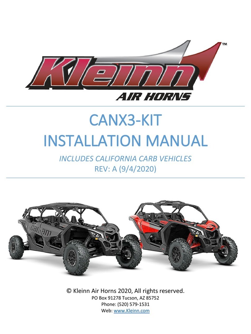 Kleinn Air Horns CANX3-KIT installation manual Kleinn Air Horns CANX3-KIT installation manual