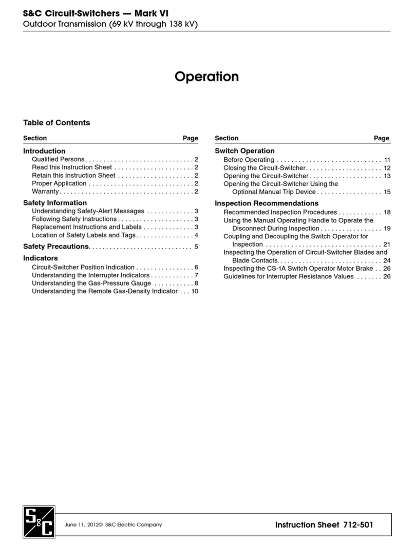 S&C Mark VI User manual