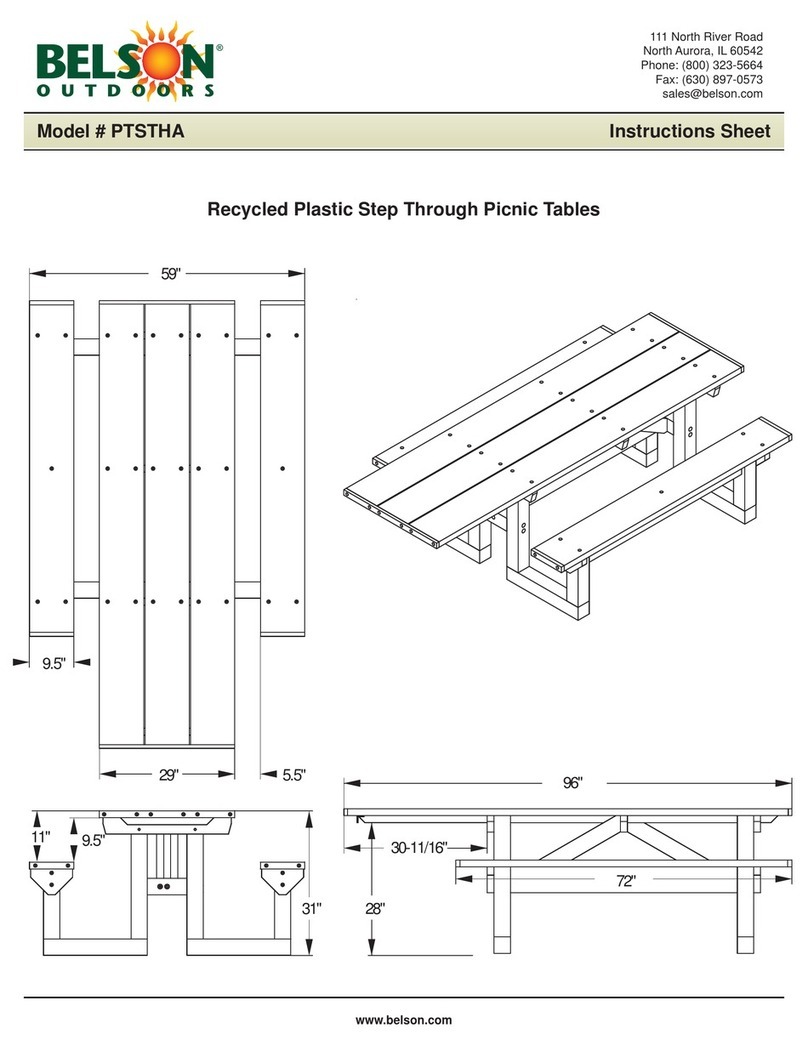 Belson Outdoors PTSTHA instruction sheet