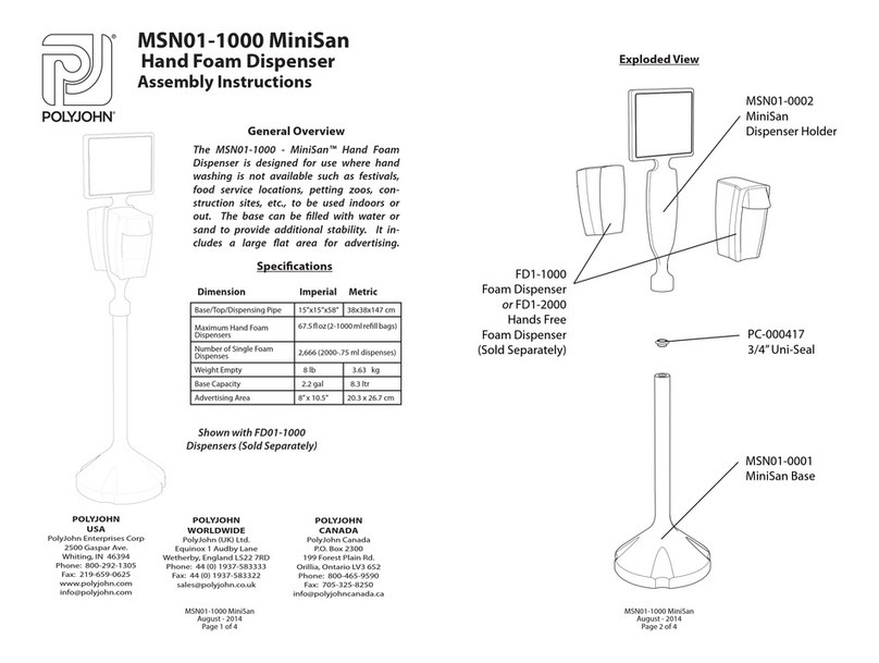 PolyJohn MiniSan MSN01-1000 User manual