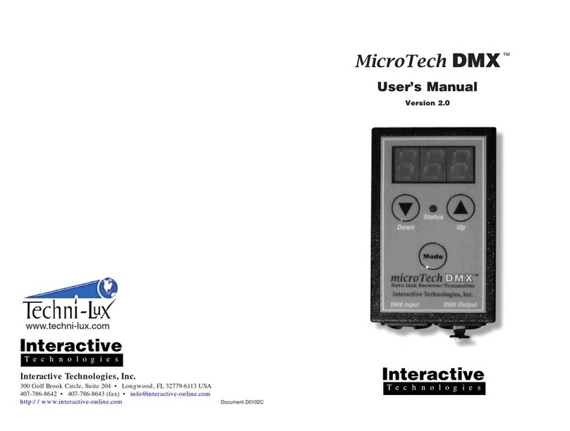 Interactive Technologies MicroTech DMX user manual