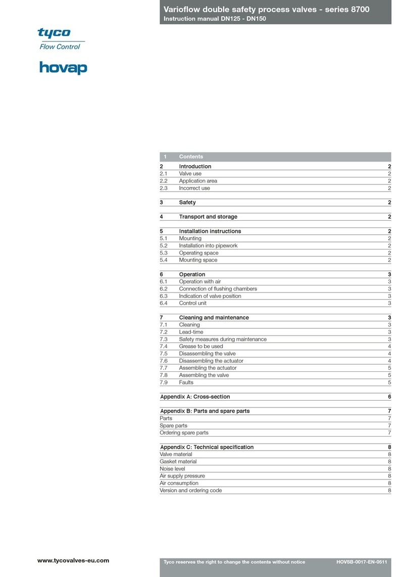Tyco 8700 Series instruction manual