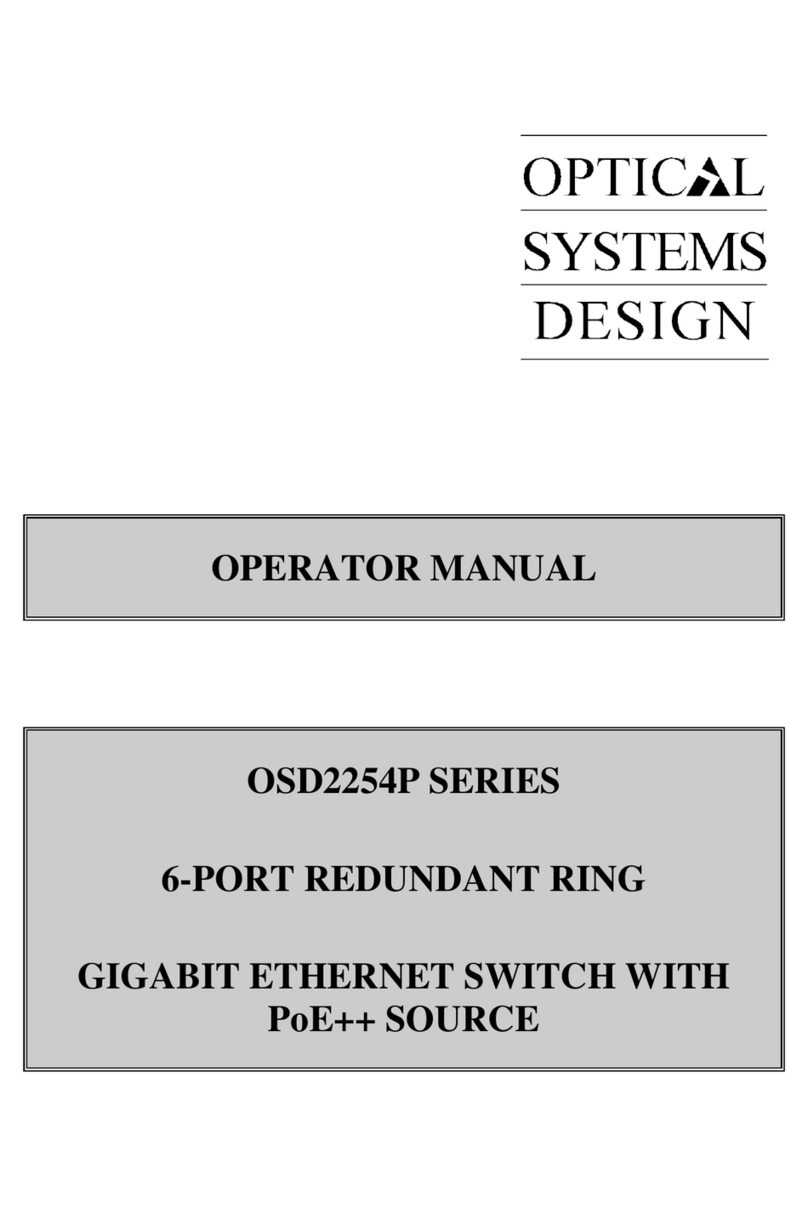 Optical Systems Design OSD2254P Series Operator's manual