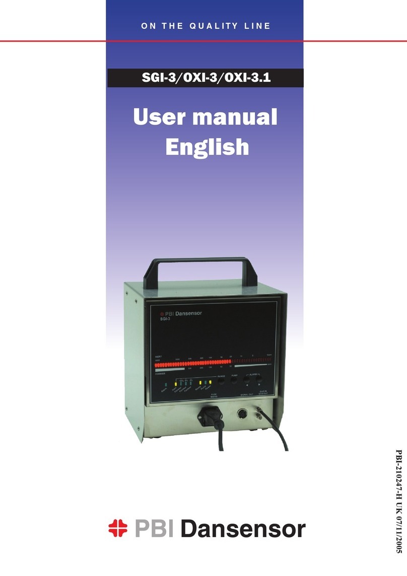 PBI Dansensor SGI-3 user manual