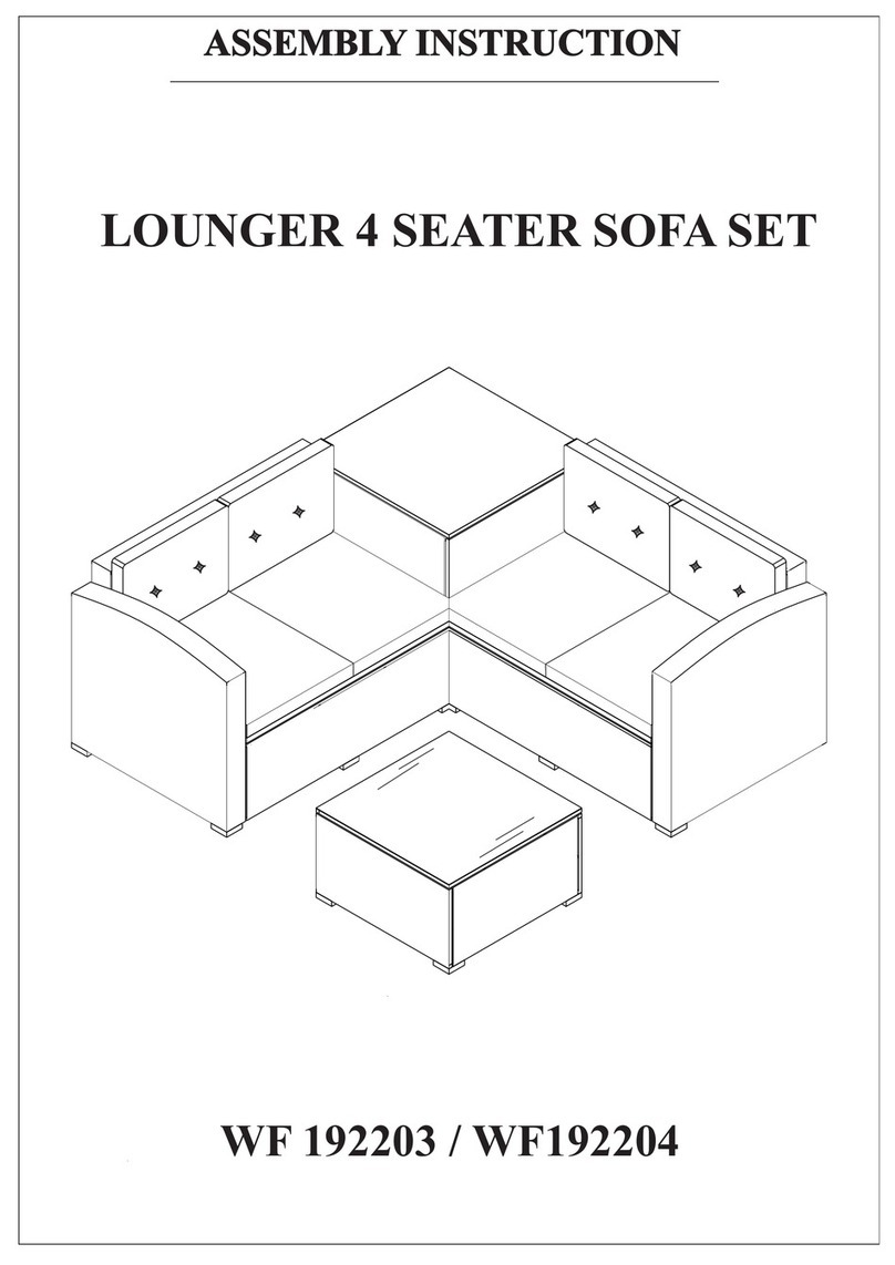 HOMEDEPOT LOUNGER 4 SEATER SOFA SET WF 192203 User manual