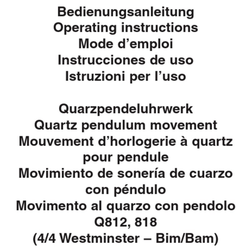 UTS Q812 operating instructions