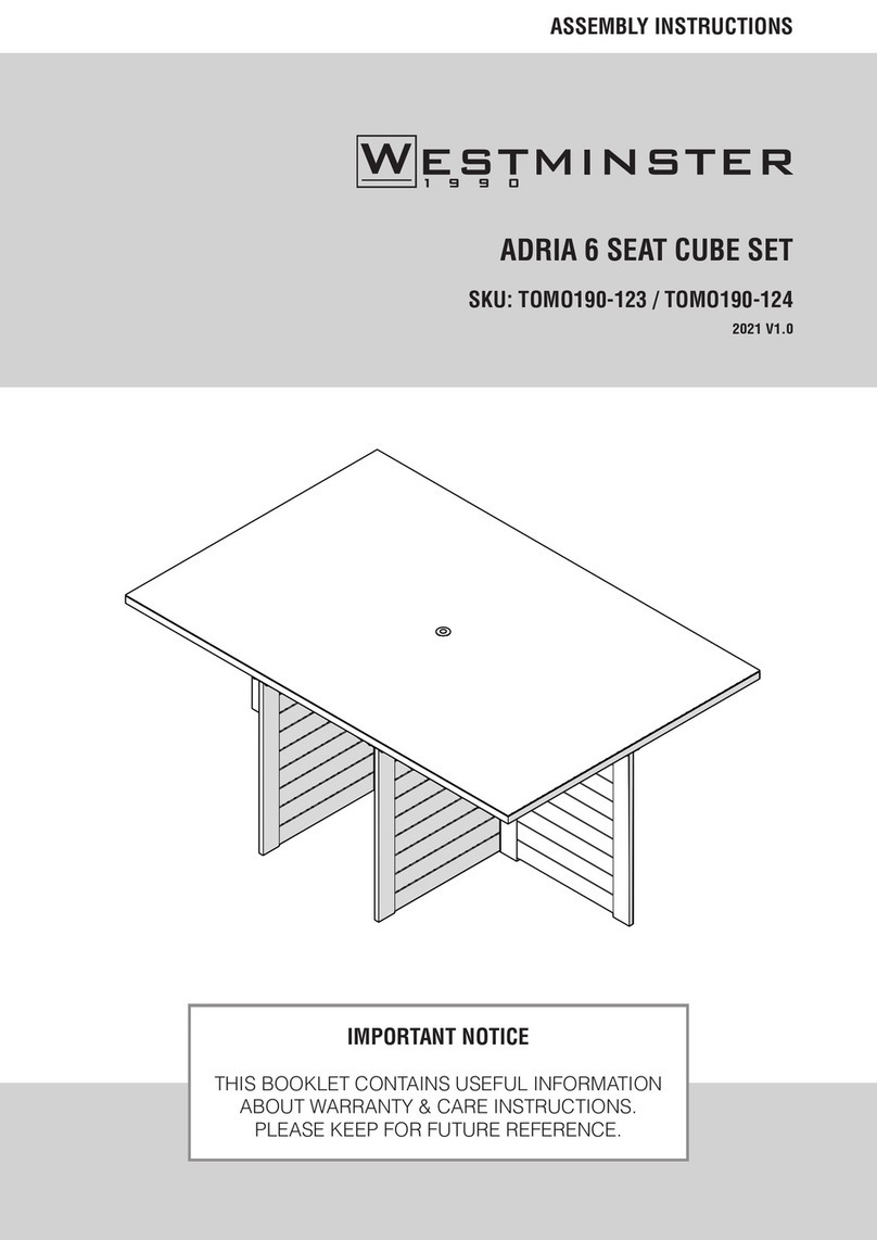 WESTMINSTER ADRIA TOMO190-123 Assembly instructions