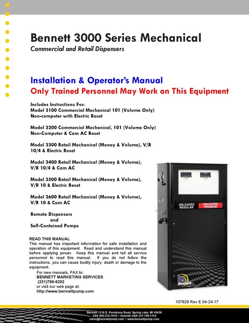 Bennett 3000 Series Installation & operator's manual