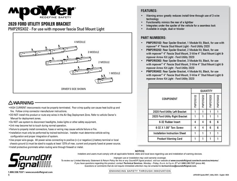Soundoff Signal mpower PMP2RS 02 Series User manual