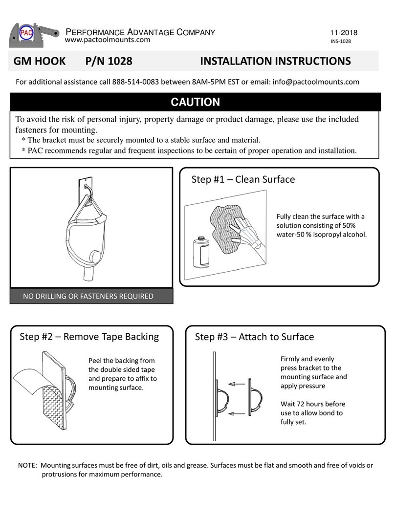 PERFORMANCE ADVANTAGE COMPANY 1028 installation instructions