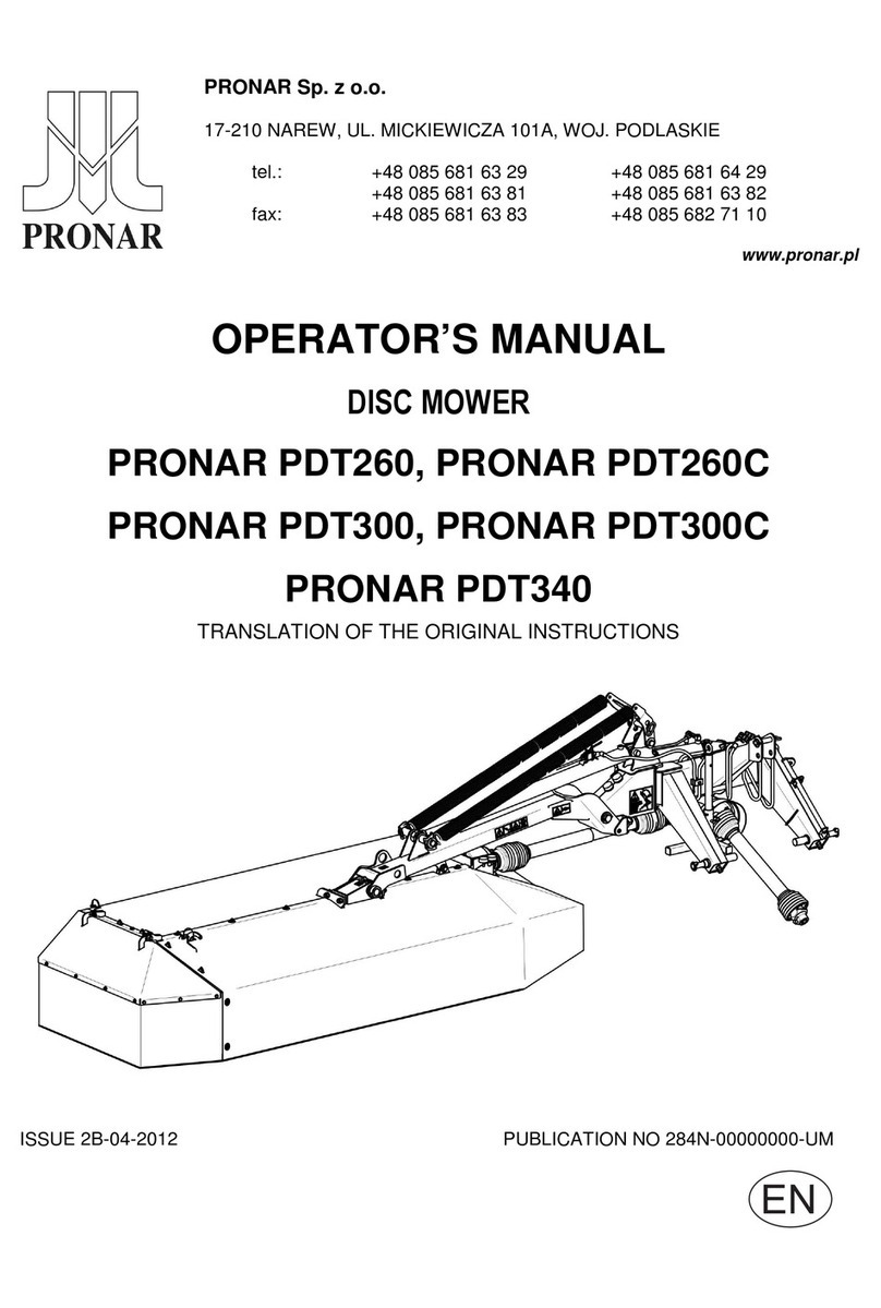 PRONAR PRONAR PDT260 Operator's manual