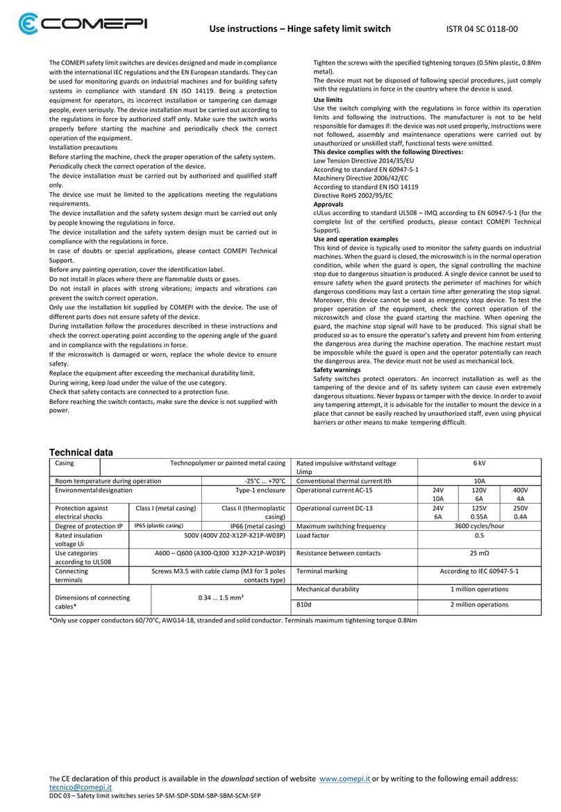 COMEPI SP Series Quick guide
