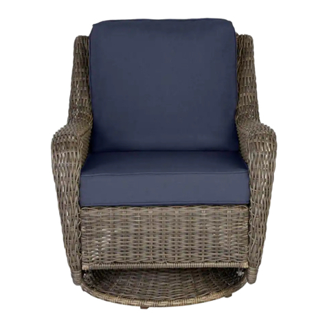 HAMPTON BAY CAMBRIDGE PATIO SWIVEL ROCKER WITH CUSHION Use and care guide