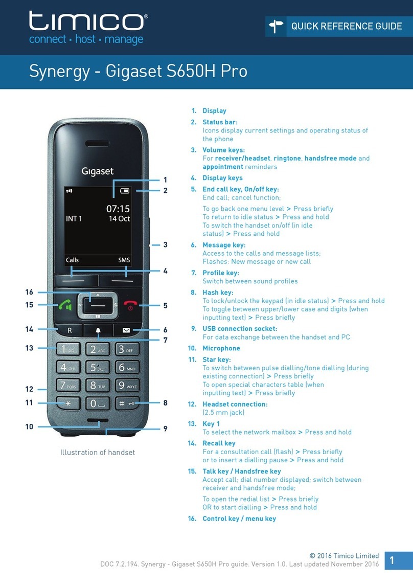 Timico Synergy Gigaset S650H Pro User manual