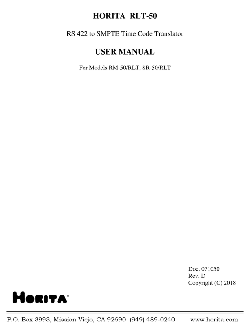 HORITA RLT-50 user manual