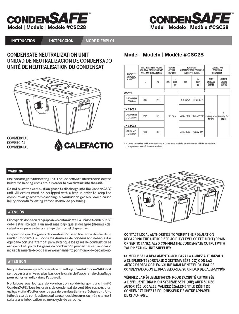 CALEFACTIO CondenSAFE User manual