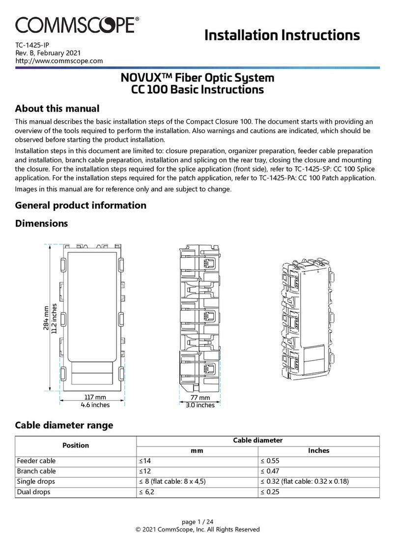 CommScope NOVUX CC 100 User manual