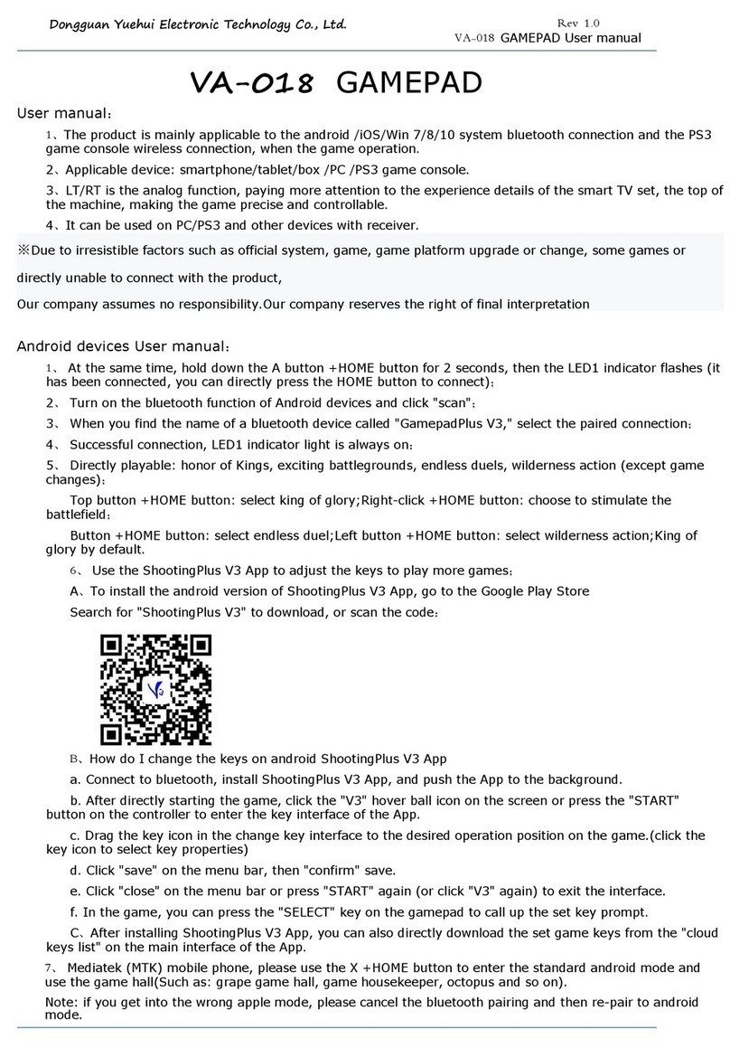 Dongguan Yuanfeng Technology VA-018 user manual