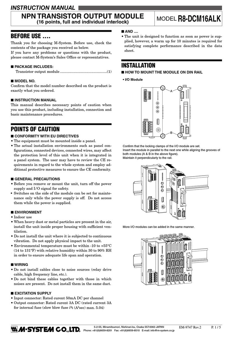 M-system R8-DCM16ALK User manual M-system R8-DCM16ALK User manual