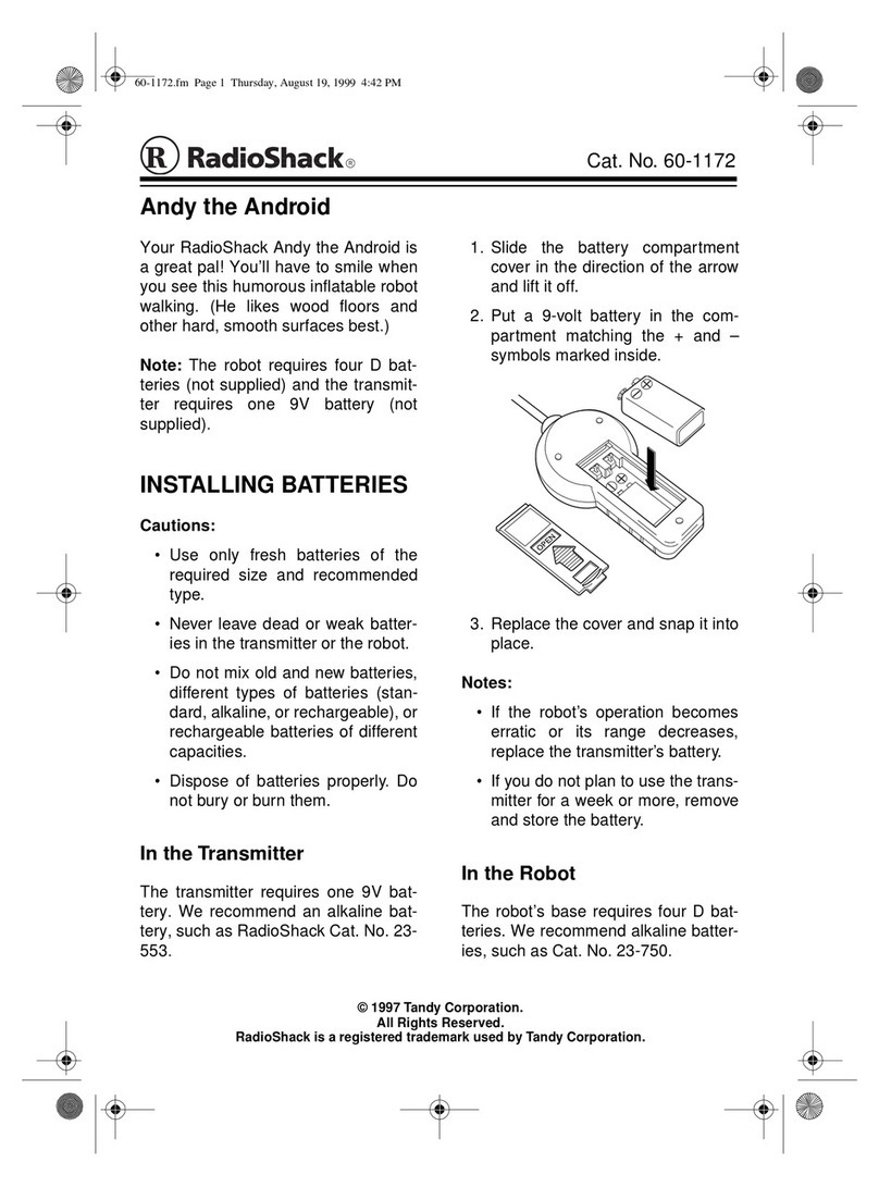 Tandy RadioShack Andy the Android User manual