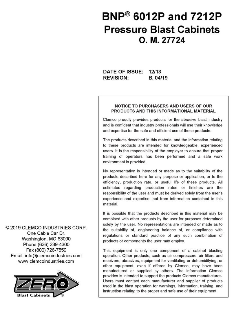 Clemco Zero BNP6012P User manual