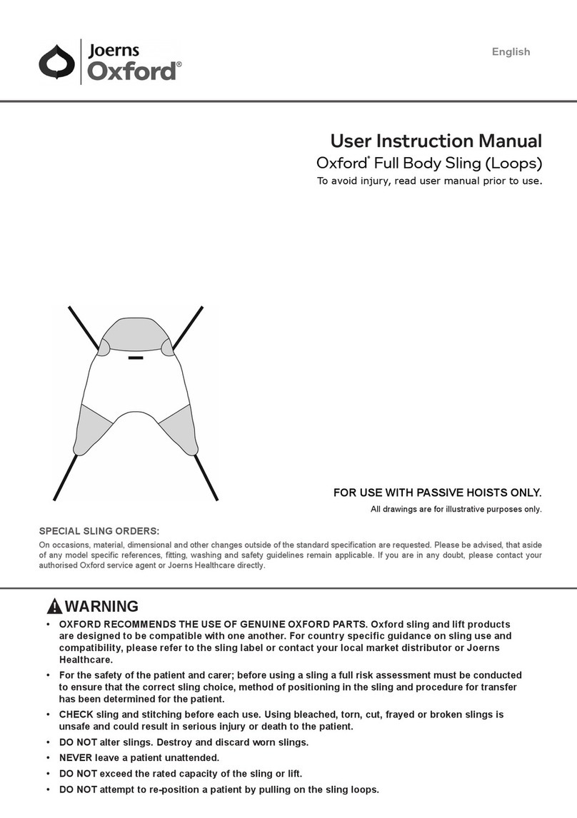 Joerns Healthcare Oxford Full Body Loops Operator's manual
