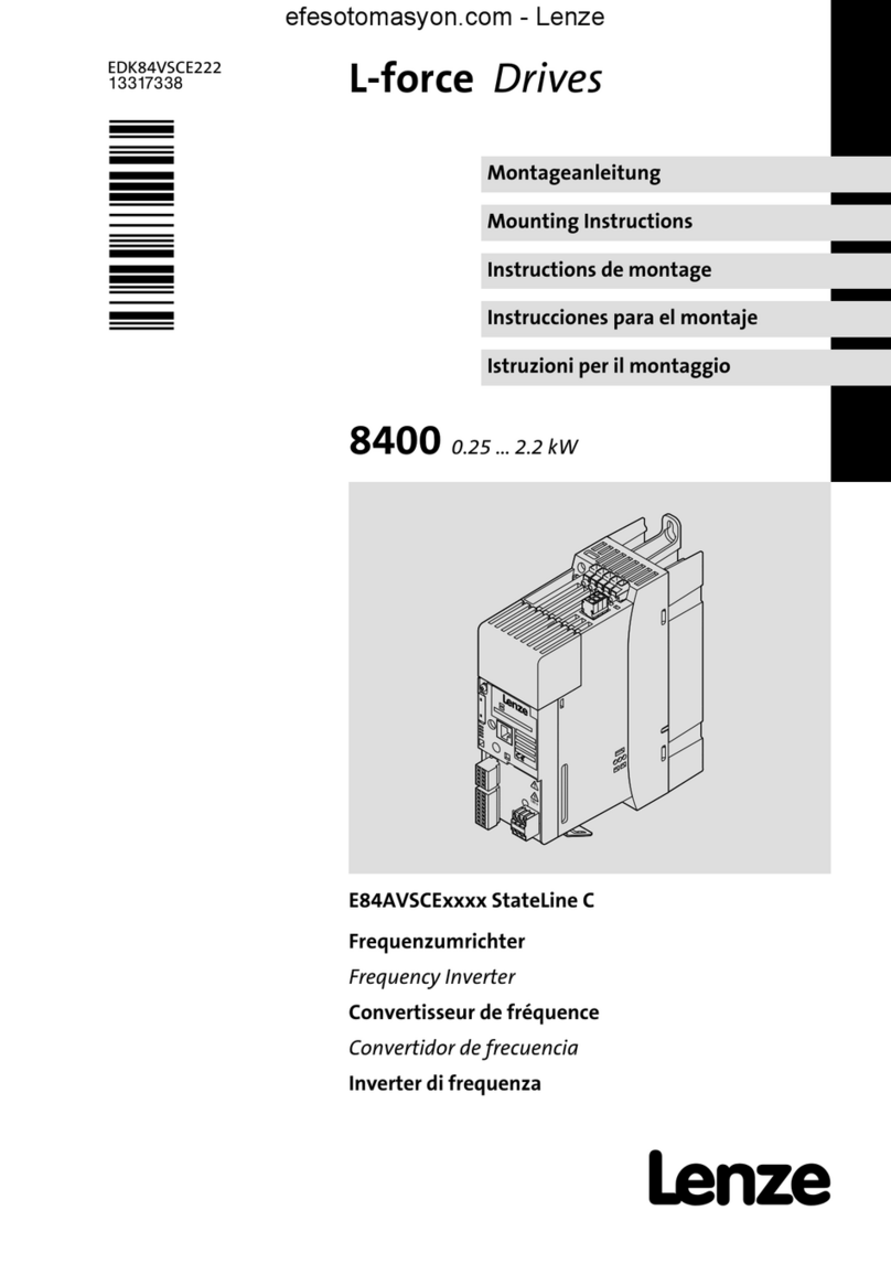 Lenze L-force E84AVSCE StateLine C Series Mounting instructions