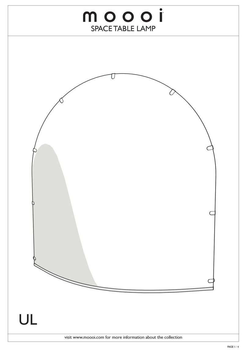Moooi SPACE TABLE LAMP manual
