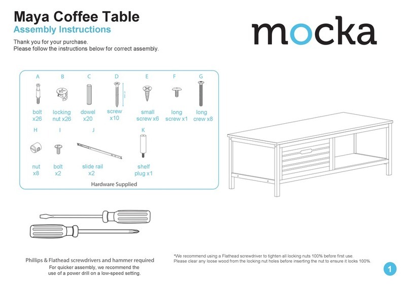 Mocka Maya Coffee Table User manual Mocka Maya Coffee Table User manual